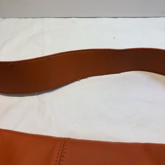 Orange Leather Shoulder Bag Purse unbranded - Picture 2 of 16